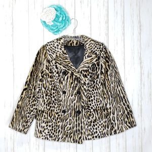 Vintage Safari by Fairmoor Faux Fur Cheetah Jacket